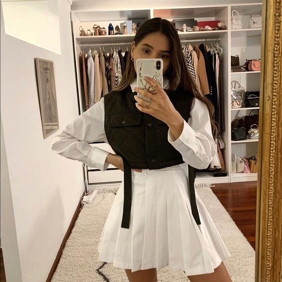 Zara | Dresses | Zara Vest And A White 